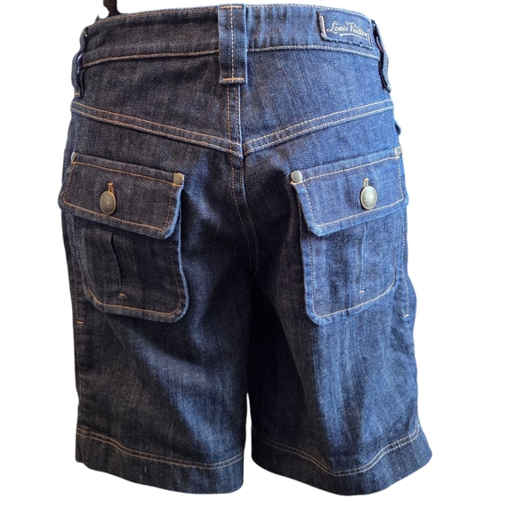 ❌️SOLD❌️Authentic Louis Vuitton Blue Bermuda Shorts Relaxed Fit Denim Sz 8 (M) - Picture 2 of 9